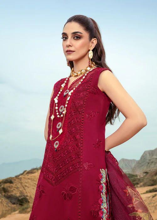 Pakistani CRIMSON LUXURY LAWN cheapest BY SAIRA SHAKIRA original dress