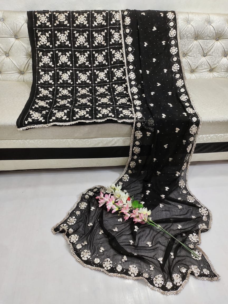 3-Piece Traditional Rose Gold Gotta Suit  Along With Kamdani