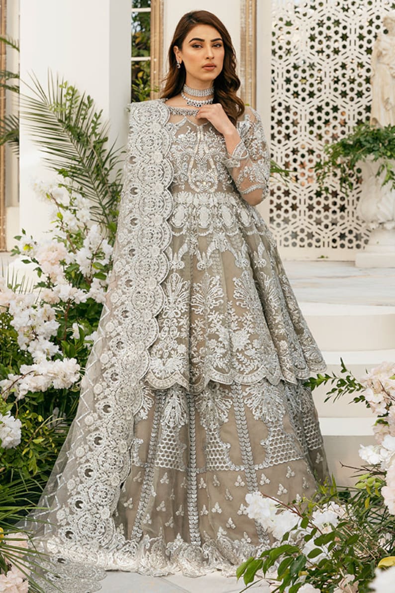 Dulce Luxury Collection • Imrozia premium Embroidery 3 Piece Net Suite • IB-15 • Bridal Collection