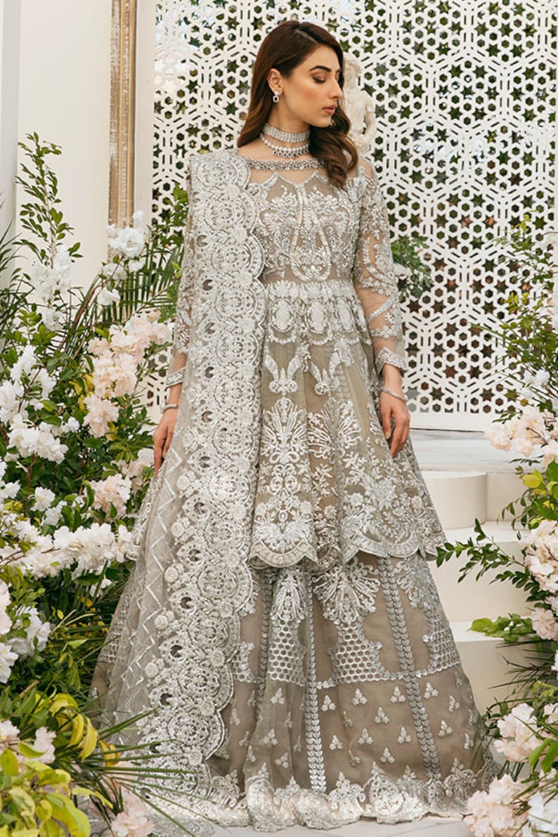 Dulce Luxury Collection • Imrozia premium Embroidery 3 Piece Net Suite • IB-15 • Bridal Collection