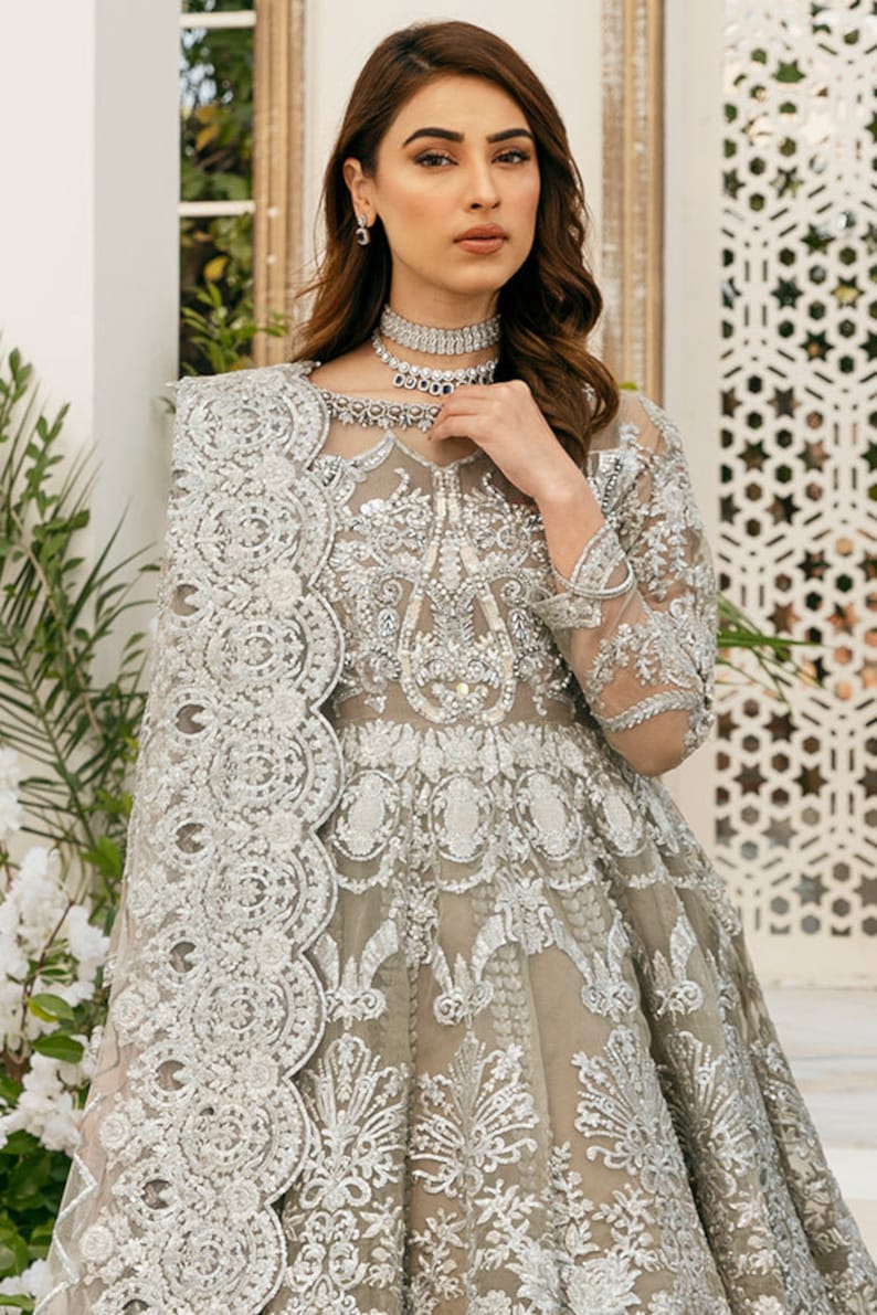 Dulce Luxury Collection • Imrozia premium Embroidery 3 Piece Net Suite • IB-15 • Bridal Collection