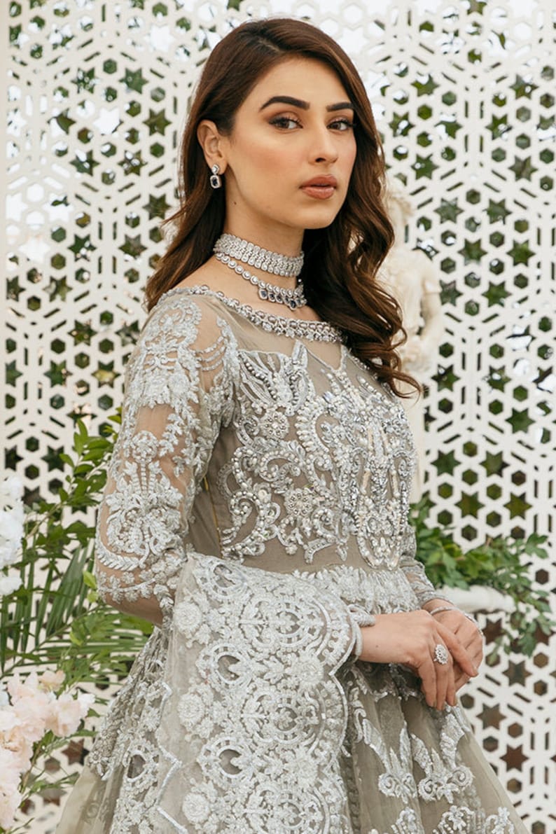 Dulce Luxury Collection • Imrozia premium Embroidery 3 Piece Net Suite • IB-15 • Bridal Collection