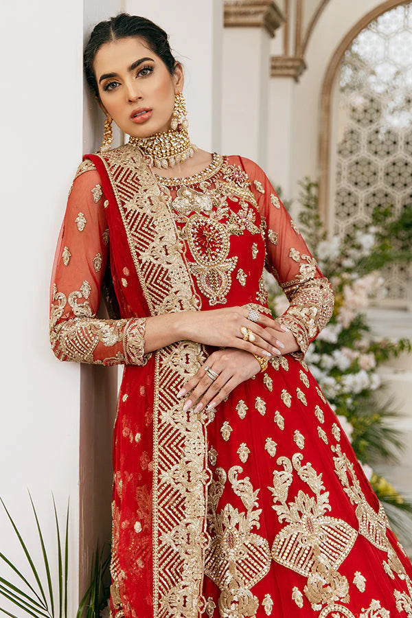 Elana Luxury Collection • Imrozia premium Embroidery 3 Piece Net Suite • IB-18 • Bridal Collection