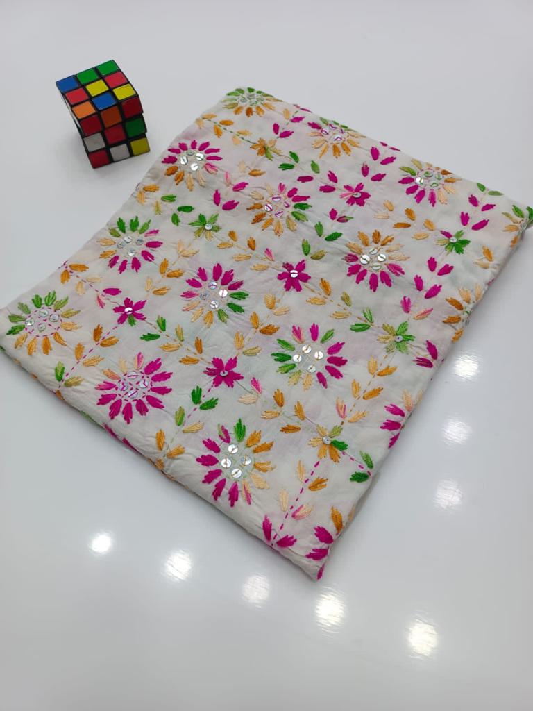 Handmade Phulkari Shalwar with Multani Work