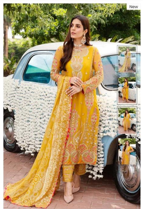 3-Piece Charizma Premium Chiffon Suit