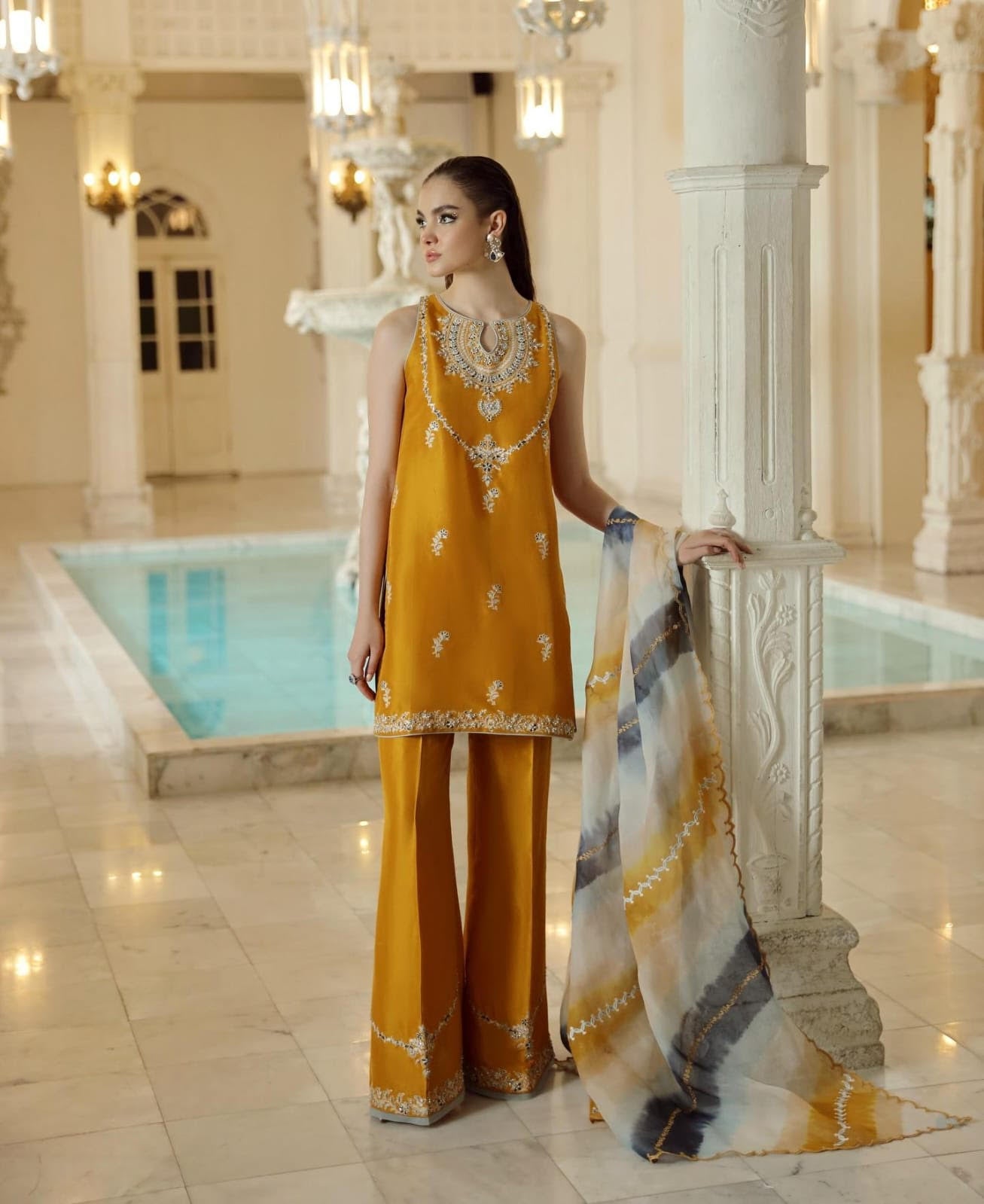 Mustard Yellow Pure Silk Salwar