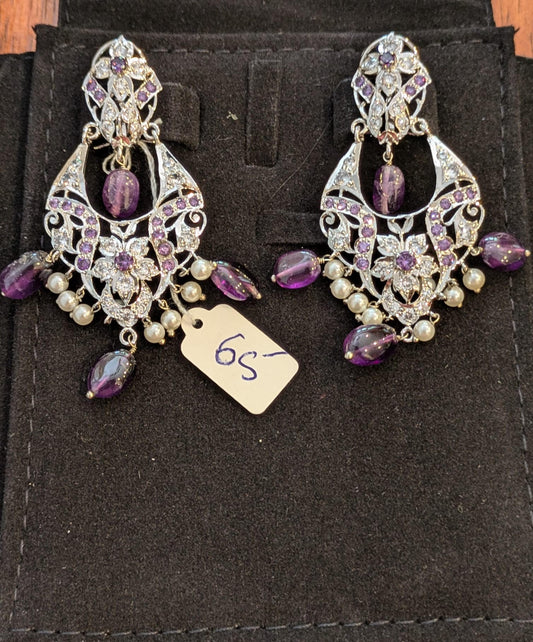 Serenade Real Silver Amethyst Earrings