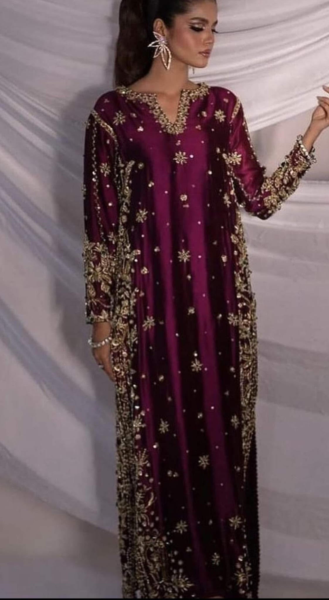 Deep Plum Silk Salwar