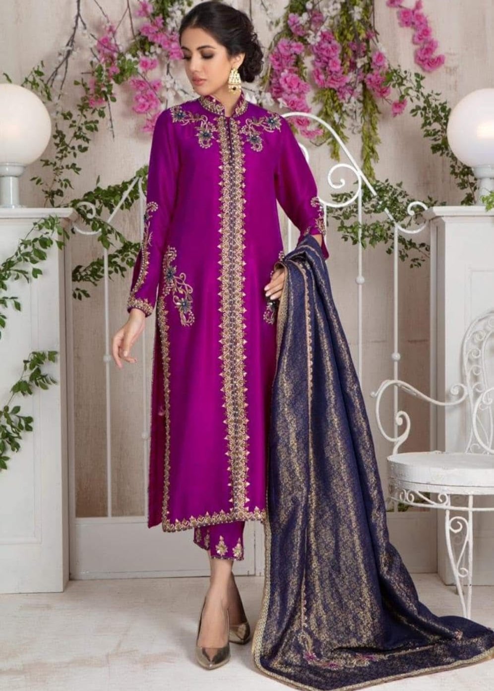 Royal Purple Silk Salwar