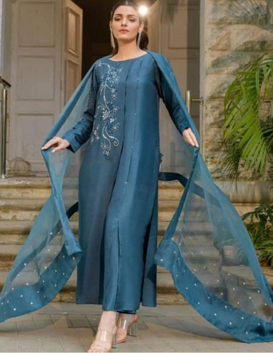 Sea Blue Salwar Kameez