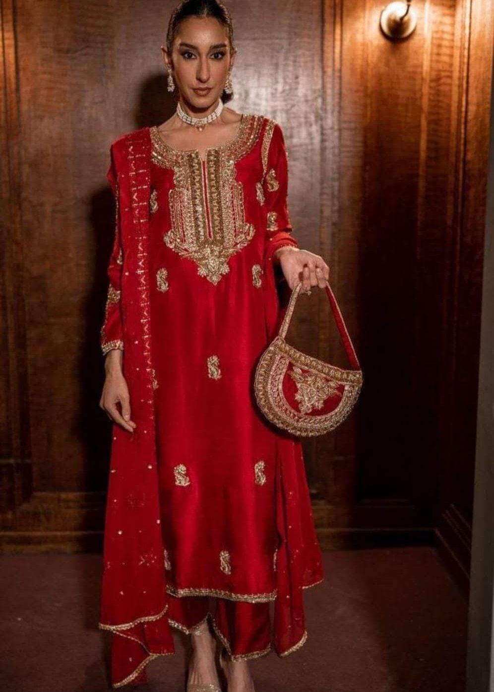 Crimson Red Salwar