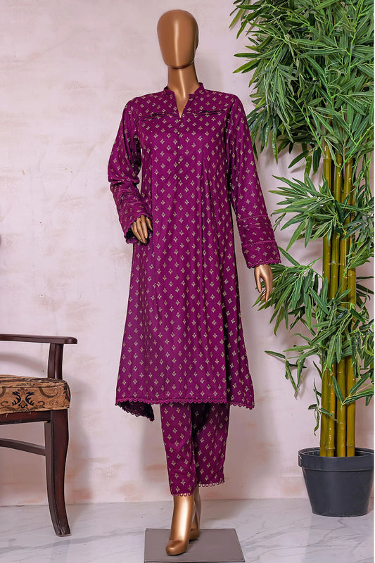 SADABAHAR Purple Linen Kameez Shalwar